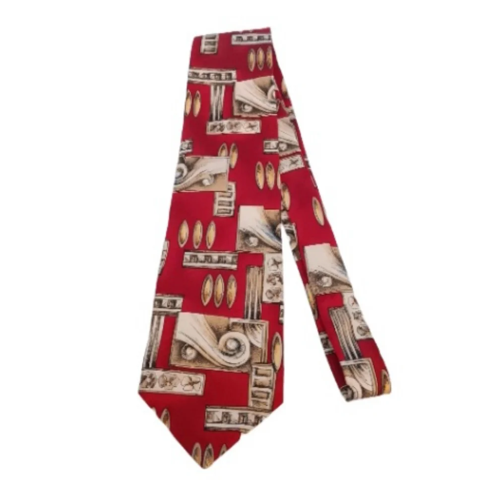 Vintage Silk Michael Austin Tie | EUC | Burgundy & Tans
